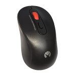 موس بی سیم میکاسو مدل MOS-W115 مشکی با اسکرول قرمز و کلیک بی‌صدا
